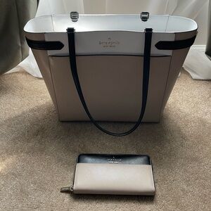 Lovely Kate Spade purse WITH matching wallet. Excellent condition. Saffiano.